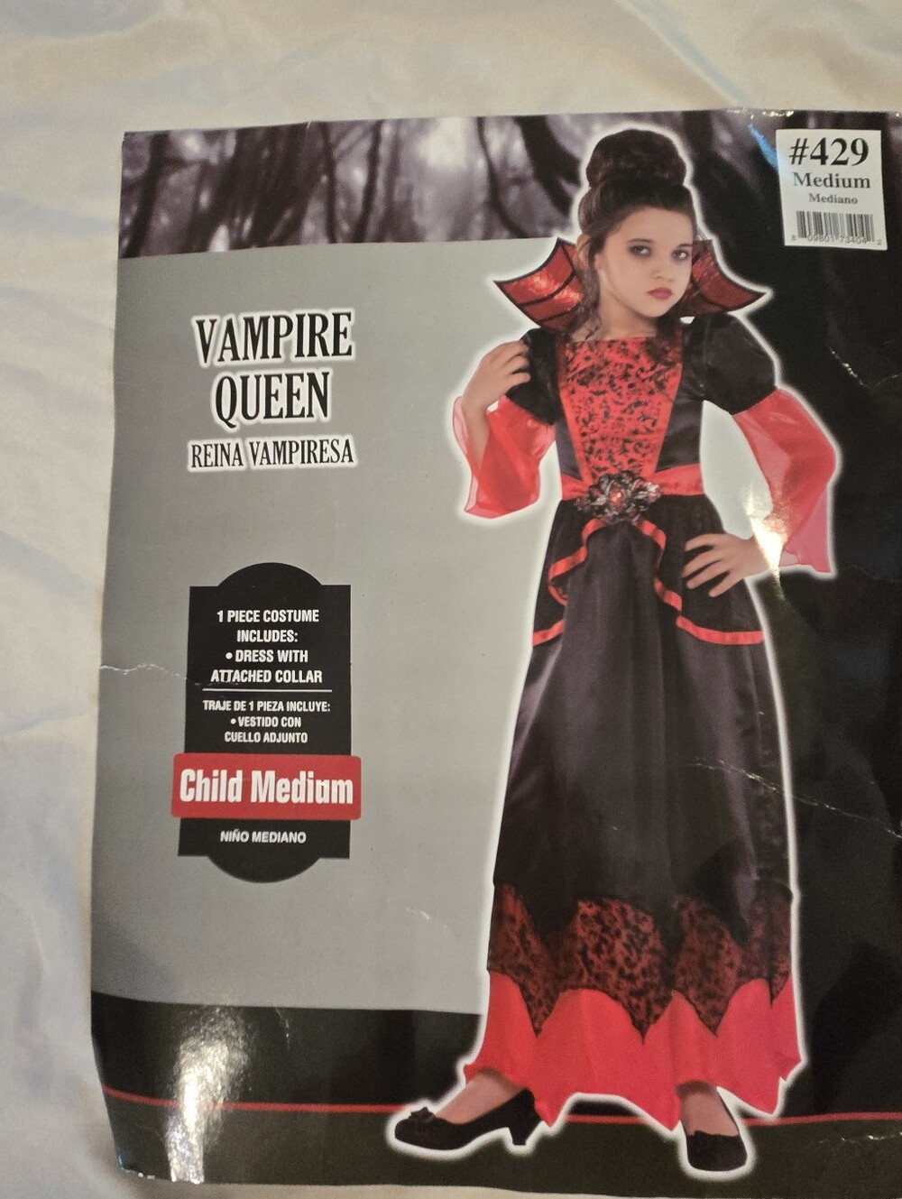Vampire Queen Child Costume - Red & Black